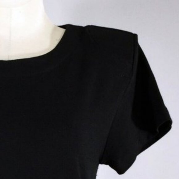 NWT French Connection Tommy Plains Jersey Dress Black Sheath Womens 12 Stretchy - Picture 4 of 9